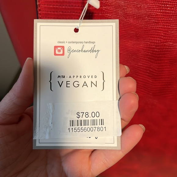 NWT Jen & Co tote bag - bright red! - Picture 5 of 8